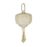 Fabric lantern nylon pendant lamp with tassel for home decoration